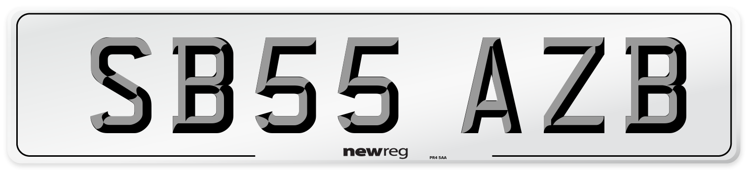 SB55 AZB Number Plate from New Reg